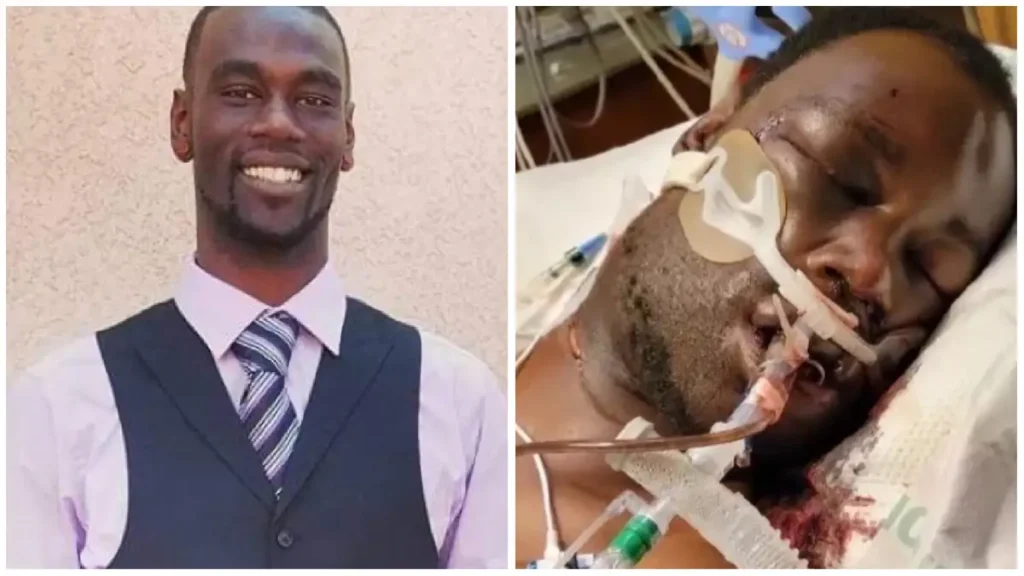 Tyre Bichols in a hospital with serious wounds