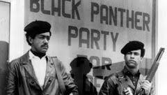 Two men, black panther party