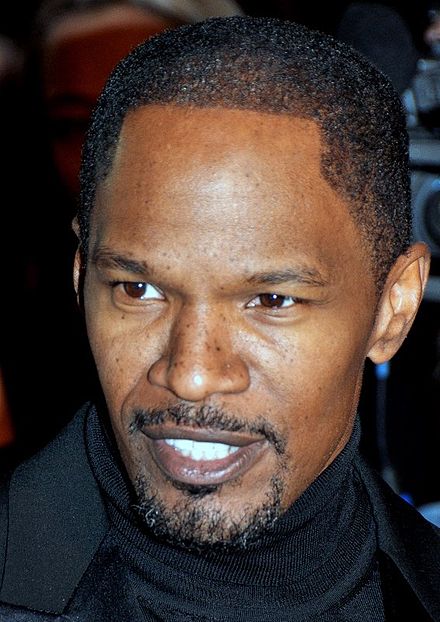 Hollywood actor Jamie Fox on a white background