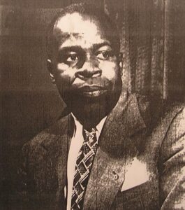 A black and white photo of an african american man.