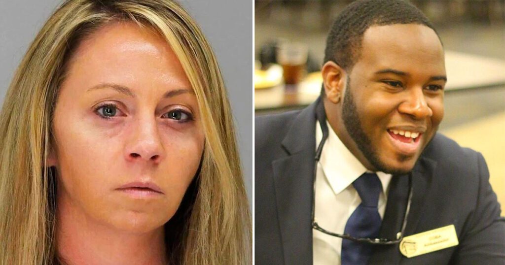 Mugshot of a woman and a man smiling.