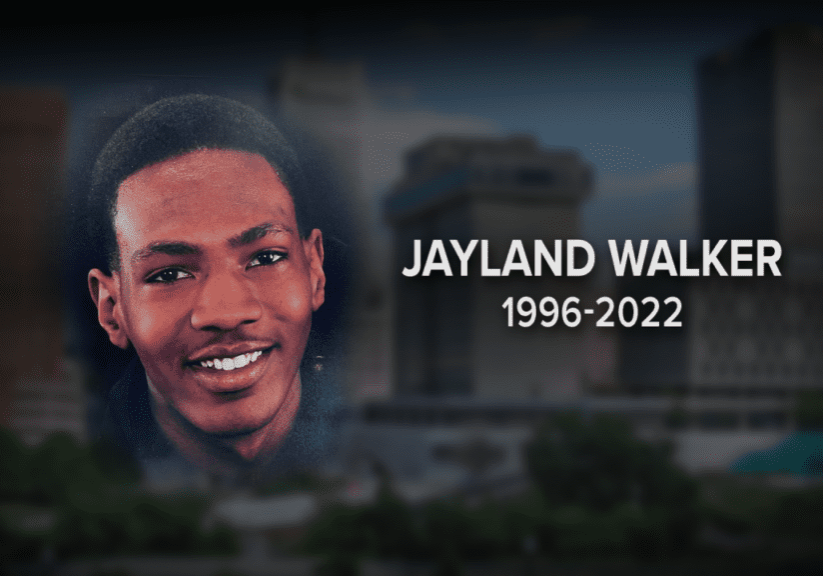A picture of jayland walker is shown.