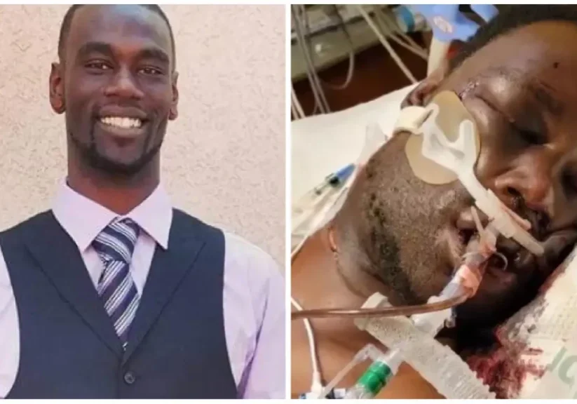 Tyre Bichols in a hospital with serious wounds