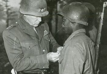 General Patton awards Silver Star Private  Ernest Jenkins